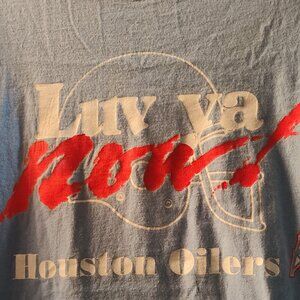 RARE VINTAGE HOUSTON OILERS LUV YA NOW TSHIRT SIZE LARGE